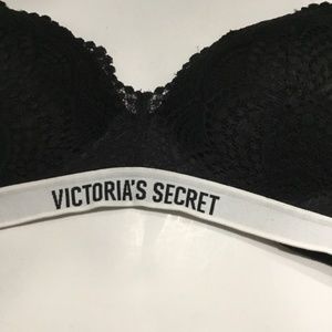 VICTORIA’S SECRET INTIMATE BLACK WHITE LACE SIZE: 34B